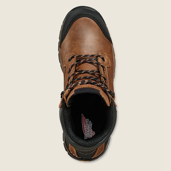 Work Støvler Herre - Red Wing Flexforce® - 6-Inch Waterproof Soft Toe - Brune/Sort - UJWOFH-704